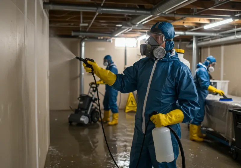 Basement Sanitization and Antimicrobial Treatment process in Salem, OH