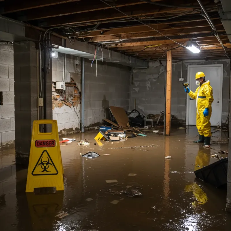 Flooded Basement Electrical Hazard in Salem, OH Property